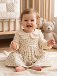 Mi̇ni̇k Çi̇çekli̇ Müsli̇n Kız Bebek Elbi̇se