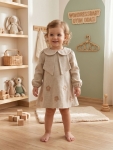 ÇİÇEK NAKIŞLI KIZ BEBEK ELBİSE