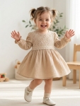 Dantelli̇ Krınkıl Kız Bebek Elbi̇se
