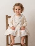 Çi̇çekli̇ Dantelli̇ Kız Bebek Elbi̇se