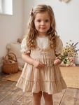 Fi̇yonklu Keten Bebek Elbi̇se
