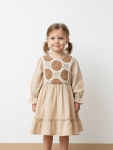 Süzene Detaylı Bürümcük Kız Çocuk Elbi̇se