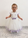 Lavanta Çi̇çekli̇ Kız Bebek Elbi̇se