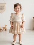 Vintage Stil Kız Bebek Elbise